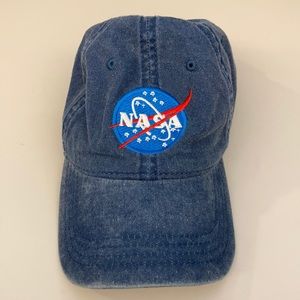 NASA dad hat denim blue